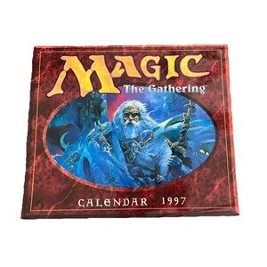 Magic The Gathering 1997  Wall Calendar 12 Magic Art Paintings 12x14 inches EUC